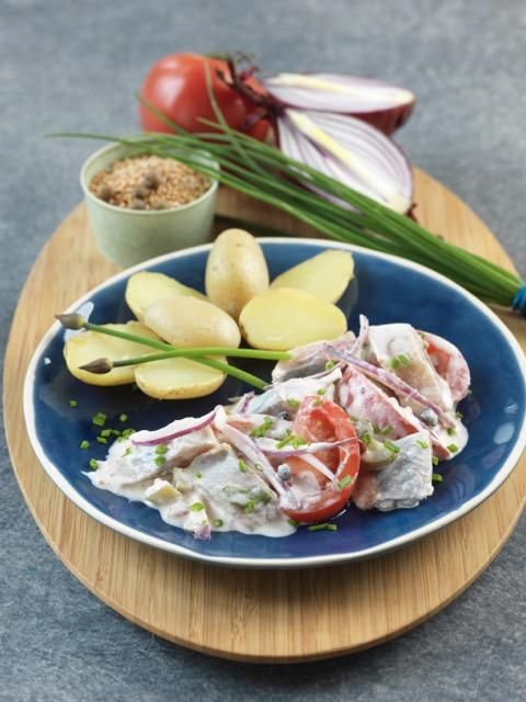 Hareng fumé à la crème et pommes de terre nouvelles Hareng fumé à la crème et pommes de terre nouvelles