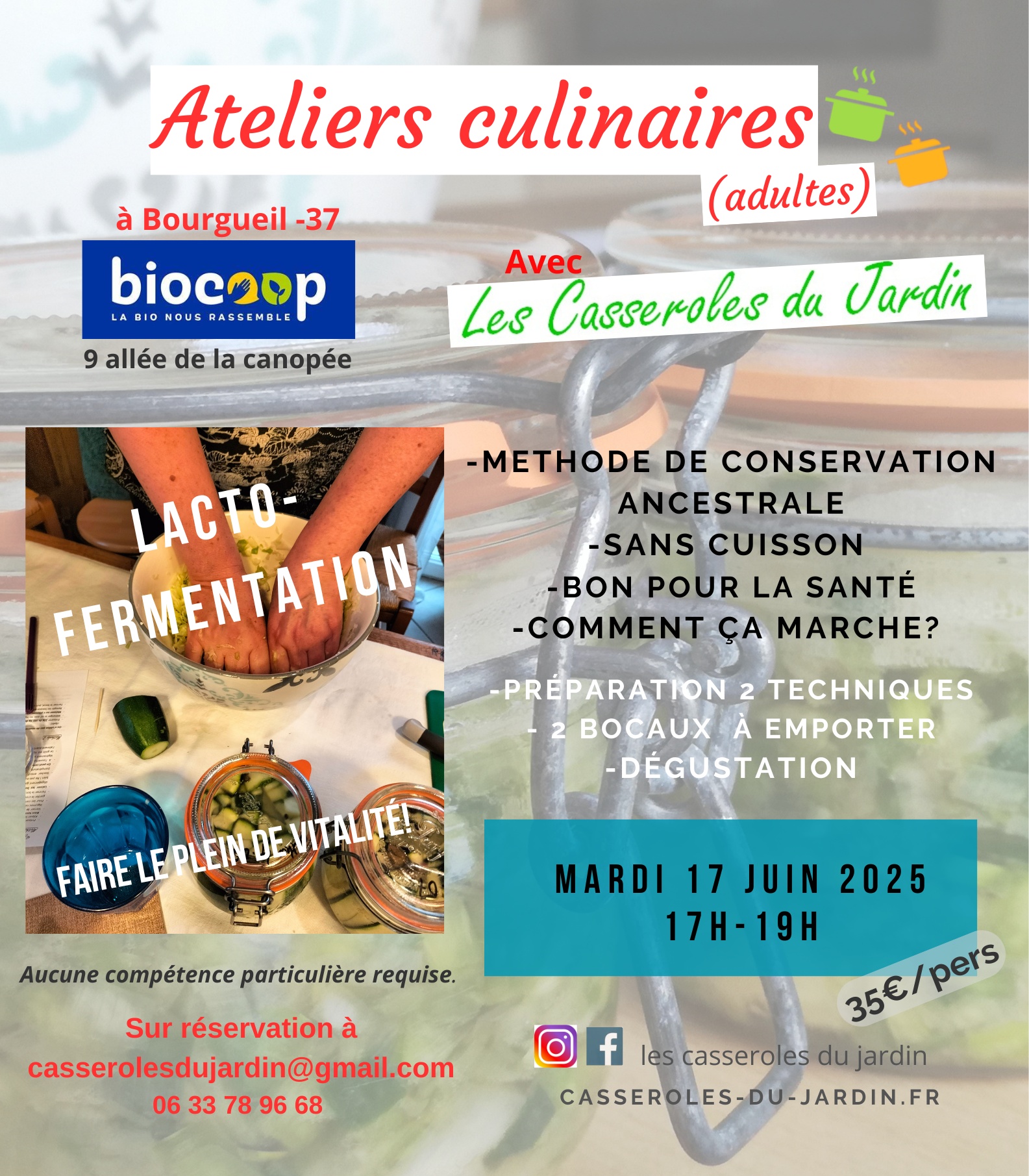 Ateliers Culinaires : les casseroles du jardin - Ateliers Culinaires : les casseroles du jardin -